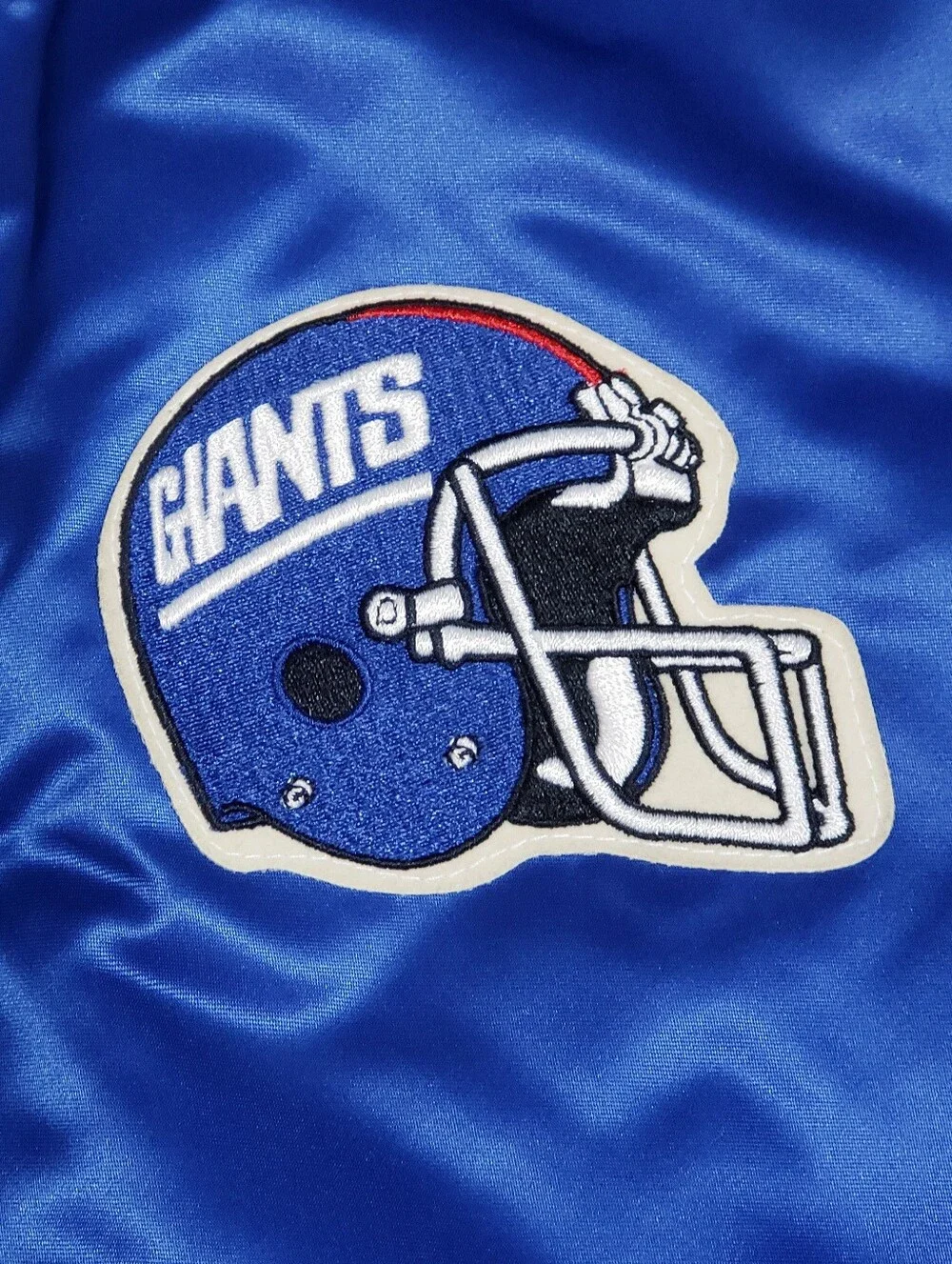 Vintage 1990 Chalk Line Mens NFL NY Giants Bomber Jacket Spellout Back Size XL
